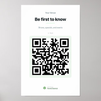 Affiche de code QR pour les restaurants et les mag