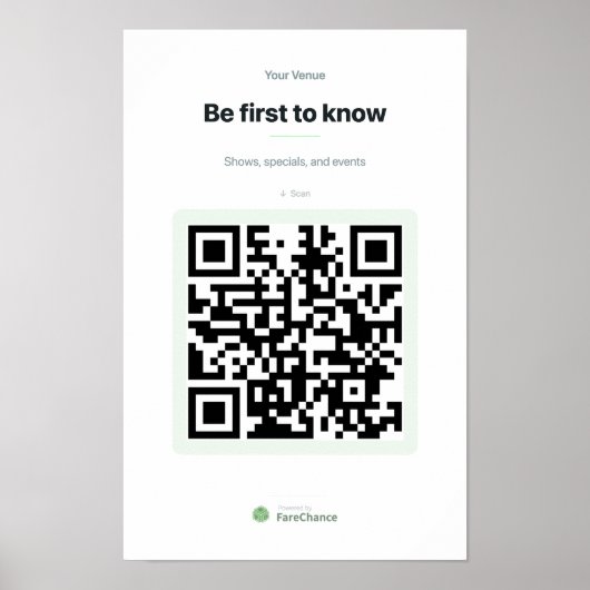 Affiche de code QR pour les restaurants et les mag (Devant)