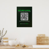 Affiche de code QR pour les villes et les centres (Cuisine)