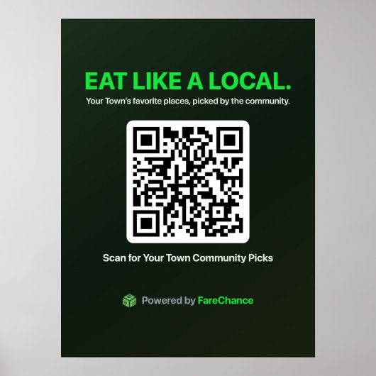 Affiche de code QR pour les villes et les centres (Devant)