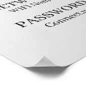 Affiche de code QR WiFi pour connexion facile au r (Coin)