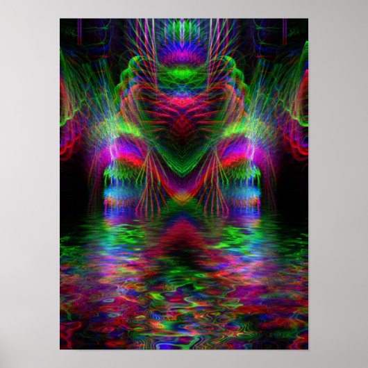 Affiche de cœur d'amour arc-en-ciel (Devant)