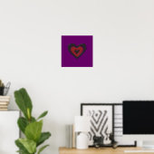 Affiche de cœur de l'amour de fonte gothique (Bureau à domicile)