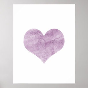 Affiche "de coeur rose grunge" - décor de mur