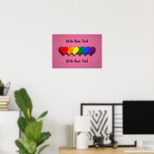 Affiche de coeurs de fierté LGBT (Bureau à domicile)