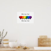 Affiche de coeurs de fierté LGBT (Cuisine)