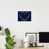 Affiche de coeurs décoratifs (Bureau à domicile)