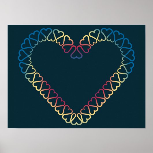 Affiche de coeurs décoratifs (Devant)