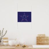 Affiche de coeurs d'étoile décoratifs (Cuisine)