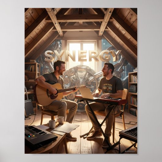 Affiche de collaboration du studio de musique Syne (Devant)