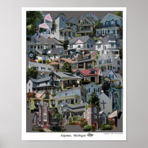 Affiche de collage, Algonac Michigan