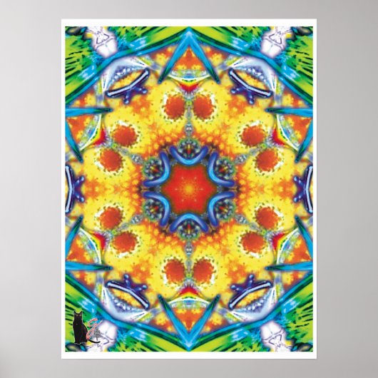 Affiche de collage cinétique de kaleidoscope de Ba (Devant)