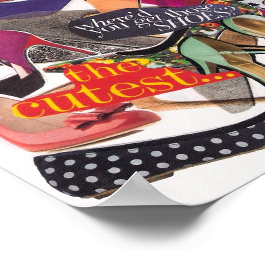 Affiche de collage de chaussures (Coin)