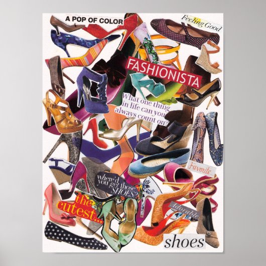 Affiche de collage de chaussures (Devant)