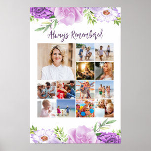 Affiche de collage de photos commémoratives avec f