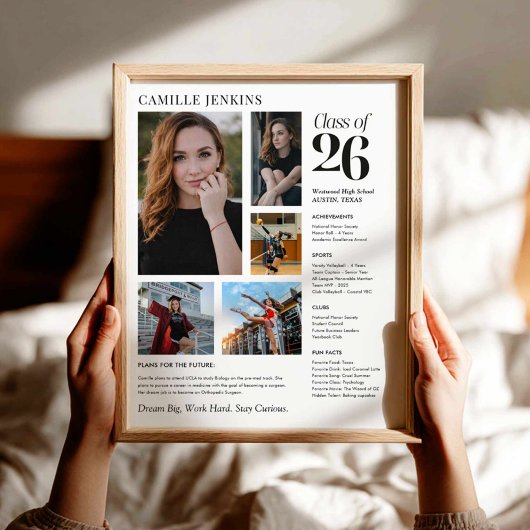 Affiche de collage de photos de la promotion 2026