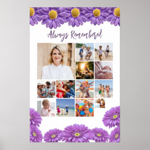 Affiche de collage de photos de souvenir aux gerbe