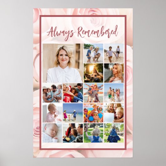 Affiche de collage de photos de souvenir avec des (Devant)