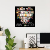 Affiche de collage de photos en forme de cœur pour (Bureau à domicile)