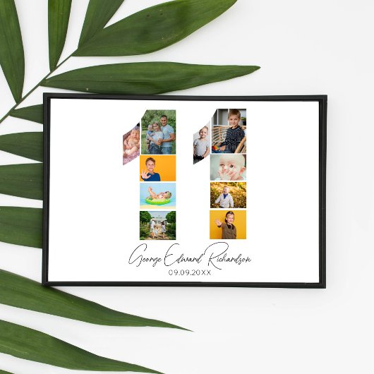 Affiche de collage de photos souvenir pour le 11e 