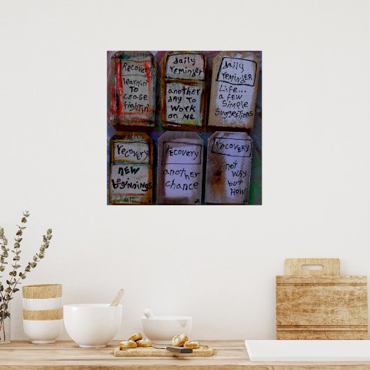 affiche de collage de récupération (Cuisine)