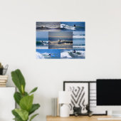 Affiche de collage des surfeurs de Californie (Bureau à domicile)