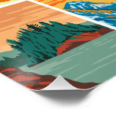 Affiche de collage forestier inspirée de la nature (Coin)