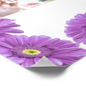 Affiche de collage photo commémoratif aux gerberas (Coin)