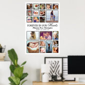 Affiche de collage photo commémorative (Bureau à domicile)
