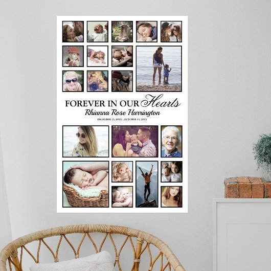Affiche de collage photo commémorative