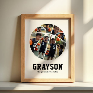 Affiche de collage photo de basket-ball personnali