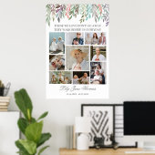 Affiche de collage photo de souvenir pour condoléa (Bureau à domicile)