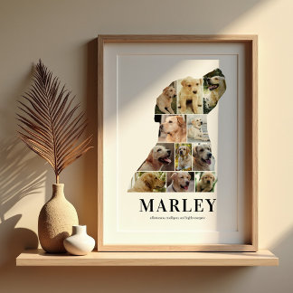 Affiche de collage photo personnalisée de Labrador