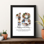 Affiche de collage photo pour 18e anniversaire