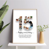 Affiche de collage photo pour le 15e anniversaire