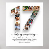 Affiche de collage photo pour le 17e anniversaire (Devant)