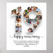 Affiche de collage photo pour le 19e anniversaire (Devant)
