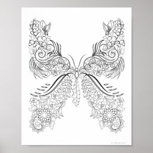 Affiche de coloriage Butterflowers #4