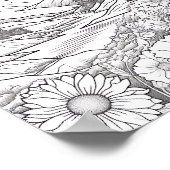 Affiche de coloriage du paysage relaxant (Coin)