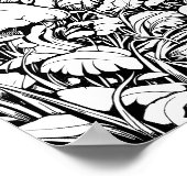 Affiche de coloriage fantaisiste de maison de fée (Coin)