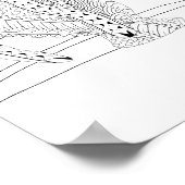 Affiche de coloriage pour adultes de lamantins (Coin)