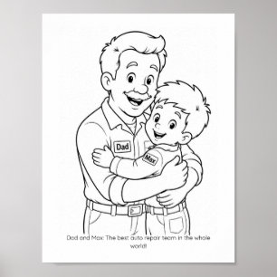 Affiche de coloriage pour l'équipe de mécanique Pa