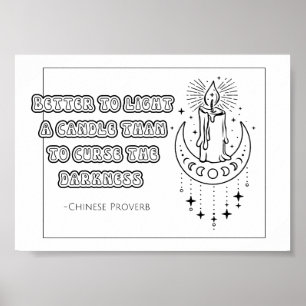 Affiche de coloriage proverbe chinois