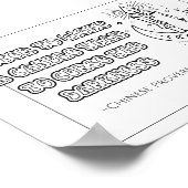 Affiche de coloriage proverbe chinois (Coin)