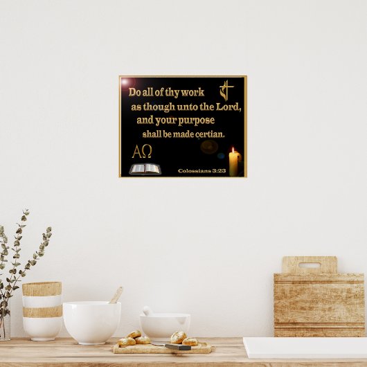 Affiche de Colossians 3:23 (Cuisine)
