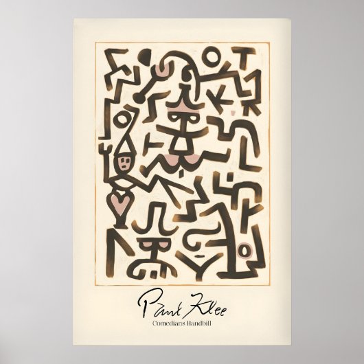 Affiche de comédiens de Paul Klee Figures abstrait (Devant)