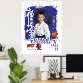 Affiche de commémoration de ceinture d'élève de do (Bureau à domicile)