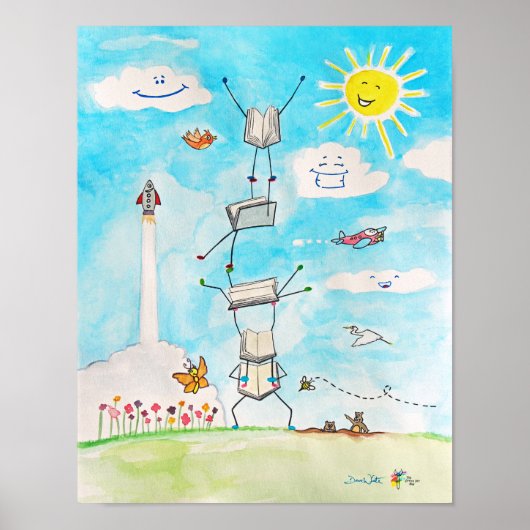 Affiche de comptabilité d'art Équilibrer les livre (Devant)