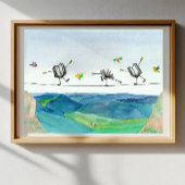 Affiche de comptable Artiste sur une corde raide É