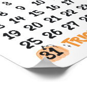 Affiche de compte à rebours de Halloween Bohème Mi (Coin)